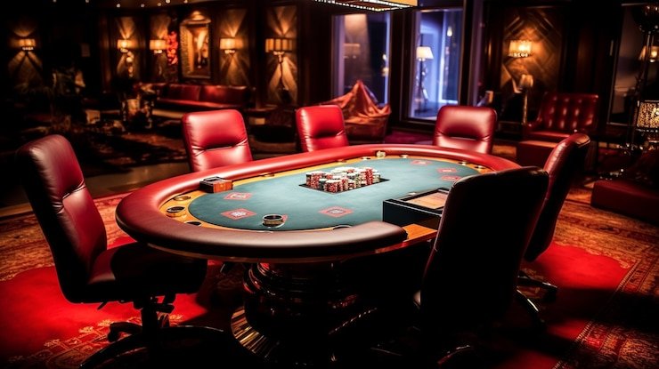 Dealer lampu4d menunjukkan kartu dalam sesi live dengan tampilan studi profesional